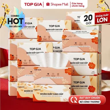 So sánh giá (BAO BÌ MỚI) Giấy ăn rút Top Gia Sắc Hạ, khăn giấy 4 lớp dập vân 4D chắc chắn siêu dai rẻ nhất?