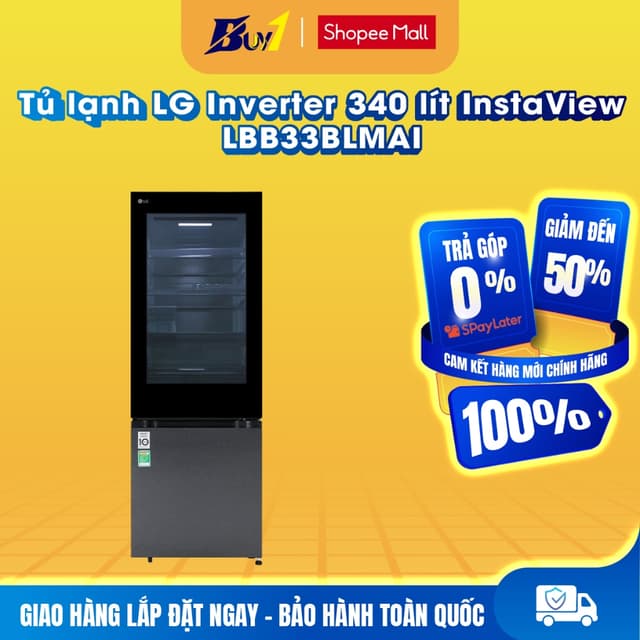 LBB33BLMAI - Tủ lạnh LG Inverter 340 lít InstaView LBB33BLMAI - Hàng chính hãng - Ảnh 3