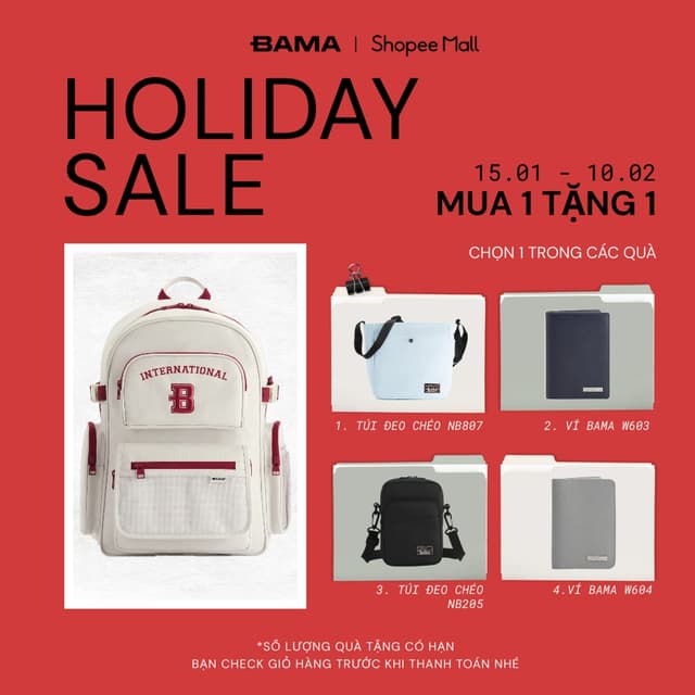 [MUA 1 TẶNG 1] Balo nam nữ đi học đi làm BAMA Border Backpack chống nước nhiều ngăn đựng laptop 13 14 15 6 inch - Ảnh 9