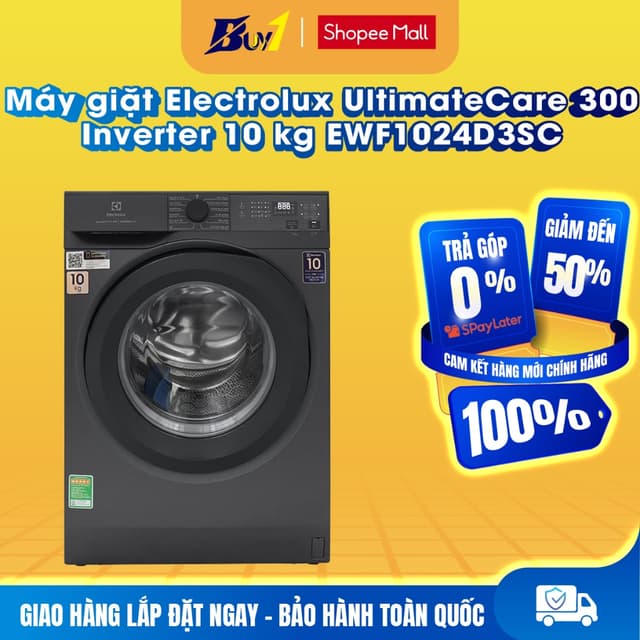 EWF1024D3SC - Máy giặt Electrolux UltimateCare 300 Inverter 10 kg EWF1024D3SC - Hàng chính hãng - Ảnh 3