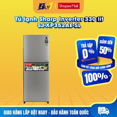 So sánh giá SJ-XP352AE-SL - Tủ lạnh Sharp Inverter 330 lít SJ-XP352AE-SL - Hàng chính hãng rẻ nhất?