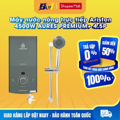 So sánh giá AURES PREMIUM+ 4.5P - Máy nước nóng trực tiếp Ariston 4500W AURES PREMIUM+ 4.5P - Hàng chính hãng rẻ nhất?