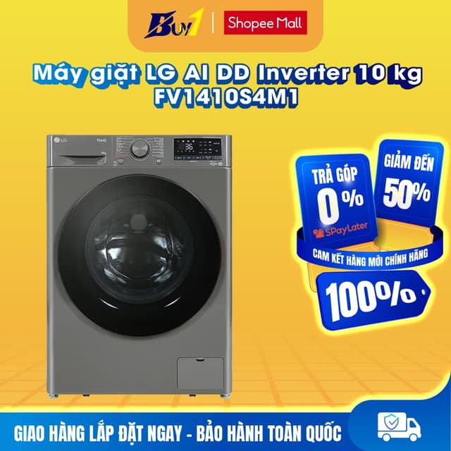 FV1410S4M1 - Máy giặt LG AI DD Inverter 10 kg FV1410S4M1 - Hàng chính hãng - Ảnh 3
