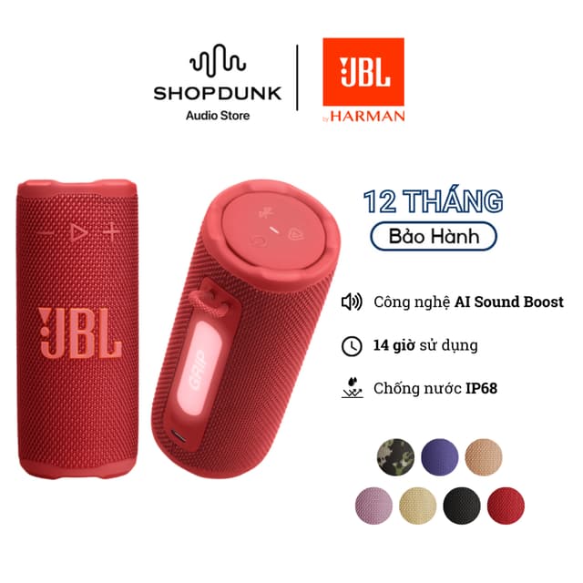 Loa Bluetooth JBL Grip Di Động Kháng Nước Chống Bụi IP68 Pin 14 Giờ Tích Hợp Đèn | Chính Hãng PGI - Ảnh 8