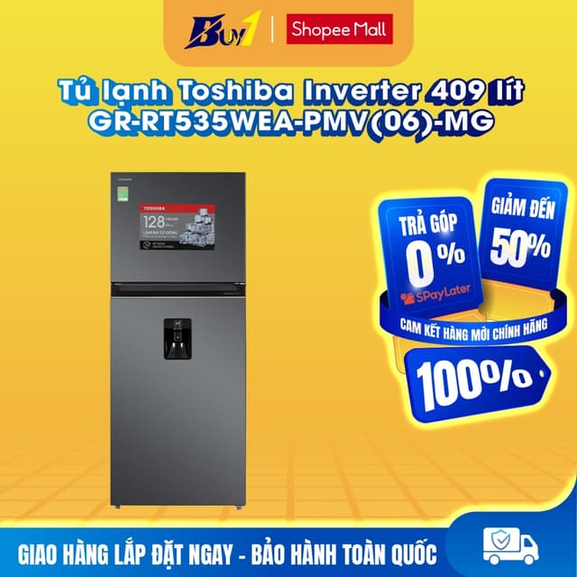 GR-RT535WEA-PMV(06)-MG - Tủ lạnh Toshiba Inverter 409 lít GR-RT535WEA-PMV(06)-MG - Hàng chính hãng - Ảnh 9
