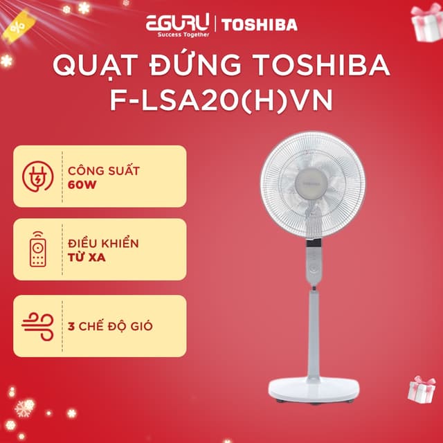 Quạt Cây Đứng Toshiba F-LSA20(W)VN | F-LSA20(H)VN 60W Điều Khiển Từ Xa - 5 cánh - BH Chính Hãng 12 Tháng - Ảnh 5