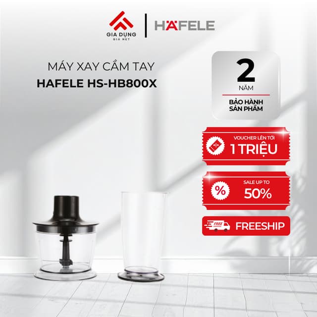 Máy Xay Cầm Tay Hafele HS-HB800X (535.44.166) - Công suất 800W - - Bảo hành 24 tháng - Ảnh 1