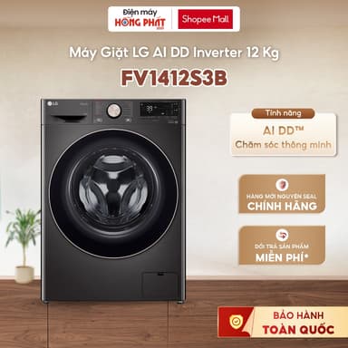 So sánh giá [Giao-Lắp HCM/Cần Thơ] Máy Giặt LG AI DD Inverter 12 Kg FV1412S3B - Giặt Hơi Nước Steam™ - Công Nghệ TurboWash360 rẻ nhất?
