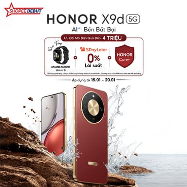 So sánh giá [ƯU ĐÃI MỞ BÁN] Điện thoại Honor X9d 5G 12GB + 256GB/512GB | Pin 8300mAh | BH 24 Tháng rẻ nhất?