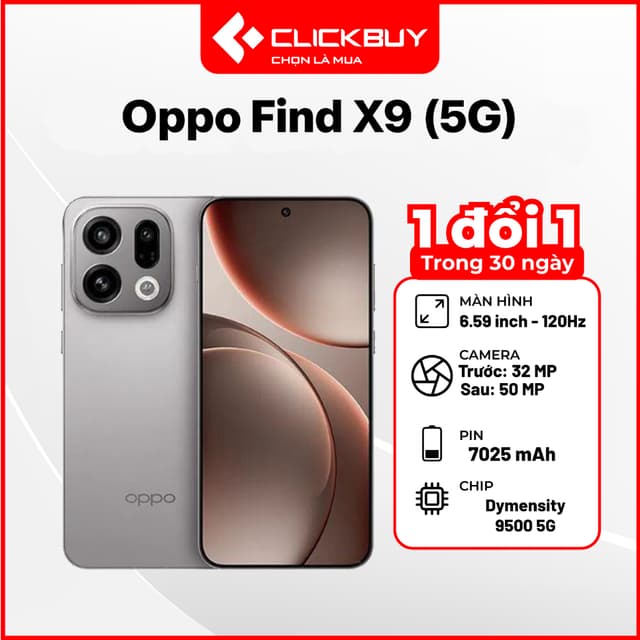 Điện thoại Oppo Find X9 (5G) chính hãng 12GB 256GB| 16GB 512GB - Ảnh 2