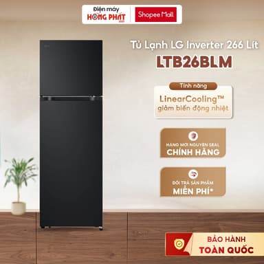 So sánh giá [GIAO TOÀN QUỐC] - Tủ lạnh LG Inverter 266 Lít LTB26BLM - Ngăn Đá Trên - Luồng Khí Lạnh Đa Chiều Multi Air Flow rẻ nhất?