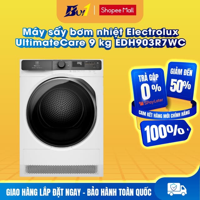 EDH903R7WC - Máy sấy bơm nhiệt Electrolux UltimateCare 9 kg EDH903R7WC - Hàng chính hãng - Ảnh 7