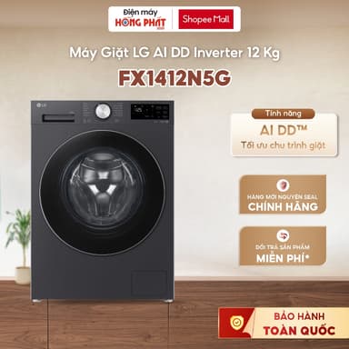 So sánh giá [GIAO TOÀN QUỐC] Máy Giặt LG AI DD Inverter 12 Kg FX1412N5G - Máy Giặt Cửa Trước iặt Hơi Nước Ứng Dụng LG ThinQ rẻ nhất?