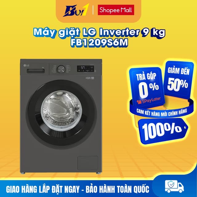 FB1209S6M - Máy giặt LG Inverter 9 kg FB1209S6M - Hàng chính hãng - Ảnh 8