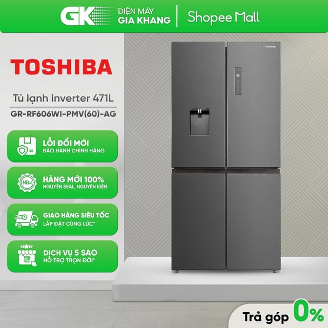 GR-RF606WI-PMV(60)-AG | Tủ lạnh Toshiba Inverter 471 lít Multi Door - Làm lạnh Đa Chiều - TSmartLife[Freeship HCM] - Ảnh 12