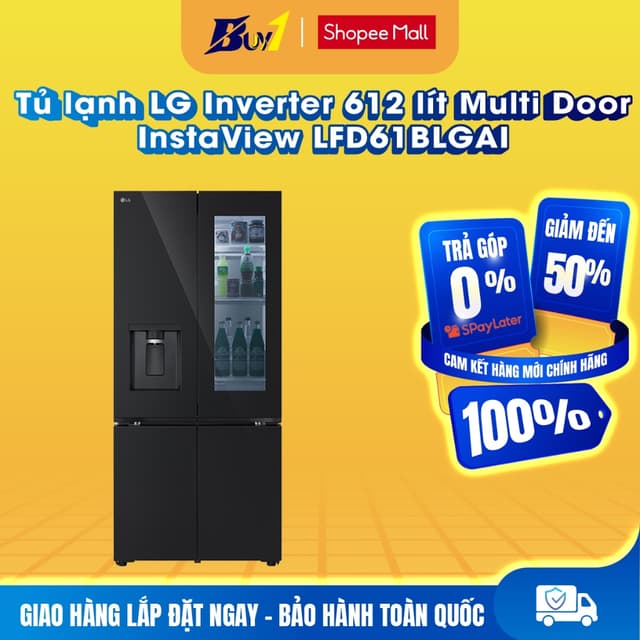 LFD61BLGAI - Tủ lạnh LG Inverter 612 lít Multi Door InstaView LFD61BLGAI - Hàng chính hãng - Ảnh 5