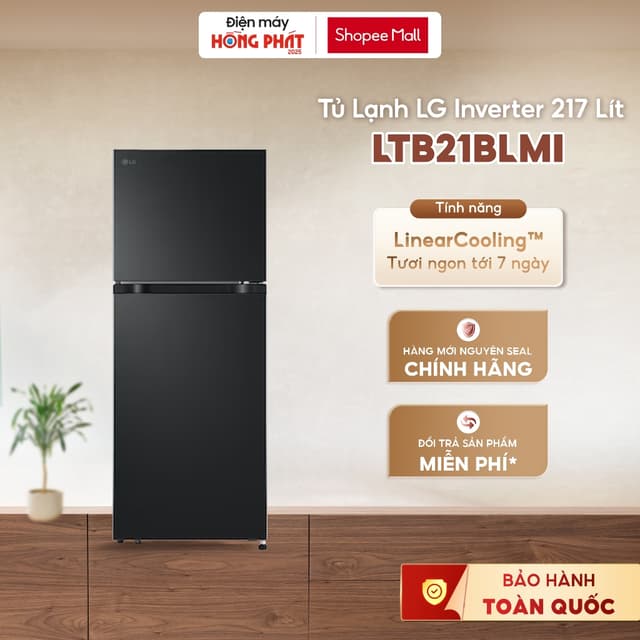[GIAO TOÀN QUỐC] Tủ Lạnh LG Inverter 217 Lít LTB21BLMI - Bảo Hành Chính Hãng - Ảnh 9