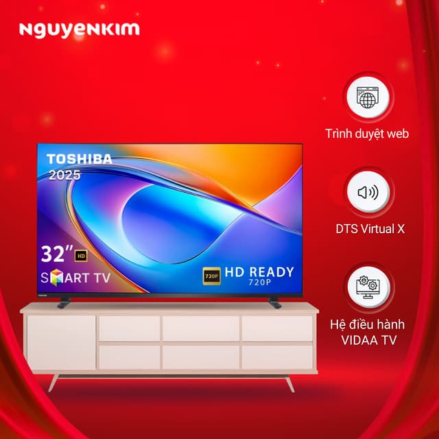 [Mới 2025] Smart Tivi Toshiba HD 32 inch 32V35RP - Ảnh 2