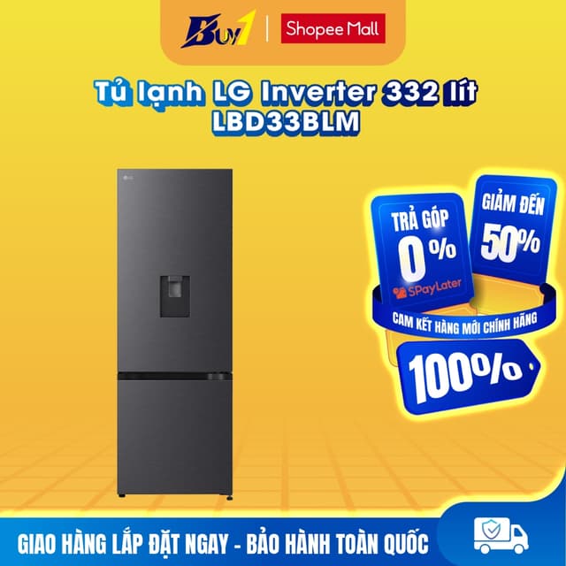 LBD33BLM - Tủ lạnh LG Inverter 332 lít LBD33BLM - Hàng chính hãng - Ảnh 3