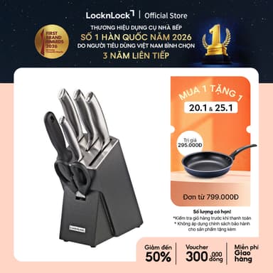 So sánh giá Bộ Dao 7 Món Lock&Lock - Đen CKK301 rẻ nhất?