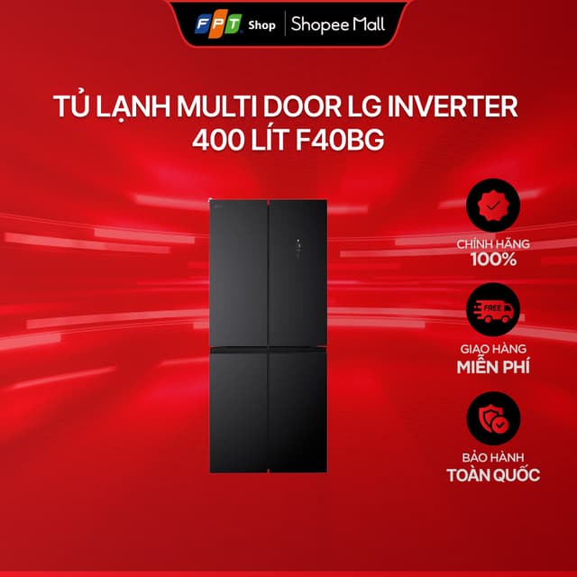 [Miễn phí giao hàng] Tủ lạnh Multi door LG Inverter 400 lít F40BG - Ảnh 11