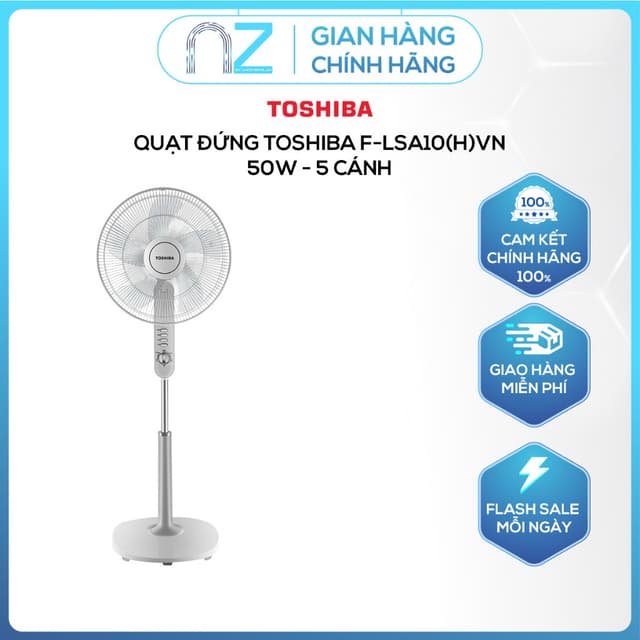 [ Chính Hãng ] Quạt đứng Toshiba F-LSA10(H)VN 50W 5 cánh - Luồng gió mạnh - Ảnh 4