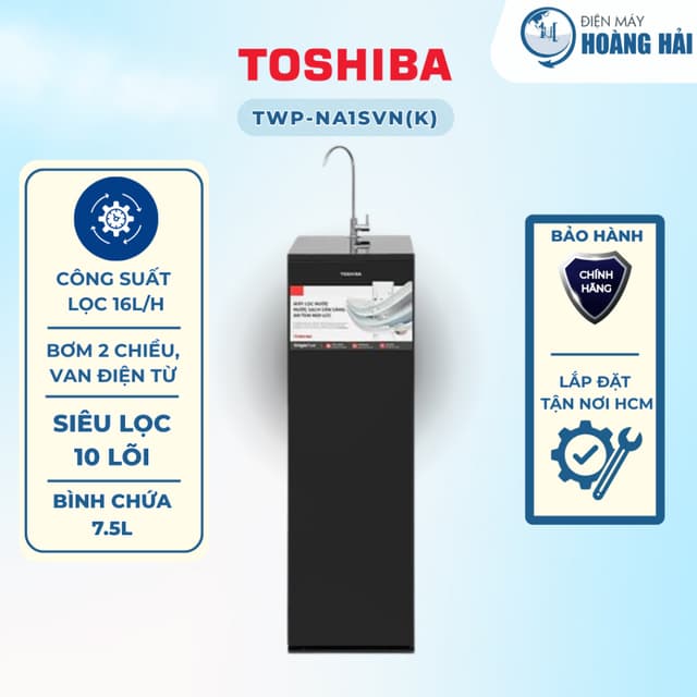 TWP-NA1SVN(K) | Máy lọc nước RO Hydrogen Toshiba TWP-NA1SVN(K) 10 lõi - Hàng chính hãng 100% - Ảnh 7