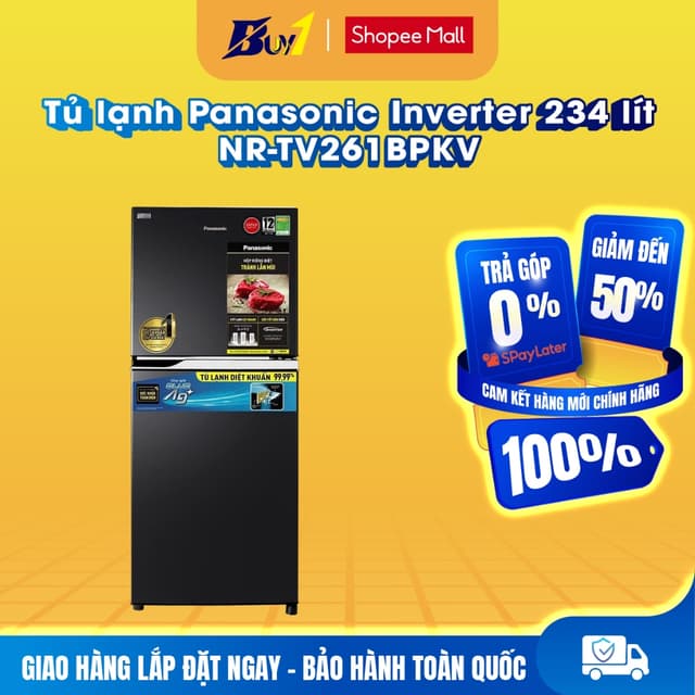 NR-TV261BPKV - Tủ lạnh Panasonic Inverter 234 lít NR-TV261BPKV - Hàng chính hãng - Ảnh 10
