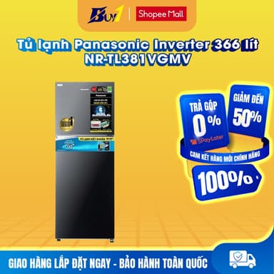 So sánh giá NR-TL381VGMV - Tủ lạnh Panasonic Inverter 366 lít NR-TL381VGMV - Hàng chính hãng rẻ nhất?
