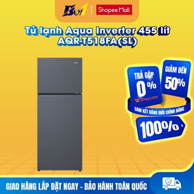 So sánh giá AQR-T518FA(SL) - Tủ lạnh Aqua Inverter 455 lít AQR-T518FA(SL) - Hàng chính hãng rẻ nhất?