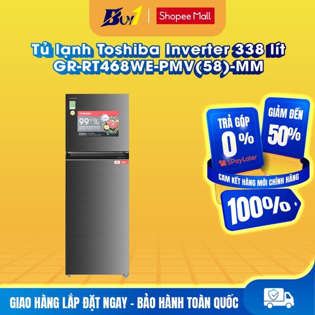GR-RT468WE-PMV(58)-MM - Tủ lạnh Toshiba Inverter 338 lít GR-RT468WE-PMV(58)-MM - Hàng chính hãng - Ảnh 11
