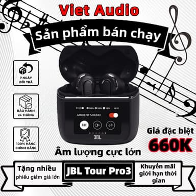 So sánh giá Tai nghe Bluetooth True Wireless JBL Tour Pro 3 (Bluetooth 5.3 |  IPX5 | Di động, Ngoài trời ) rẻ nhất?