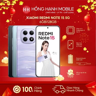 So sánh giá Điện Thoại Xiaomi Redmi Note 15 5G 6GB/128GB - Hàng Chính Hãng rẻ nhất?