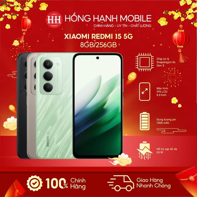 Điện Thoại Xiaomi Redmi 15 5G 8GB/256GB - Hàng Chính Hãng - Ảnh 3