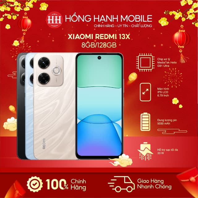 Điện Thoại Xiaomi Redmi 13x 8GB/128GB - Hàng Chính Hãng - Ảnh 10