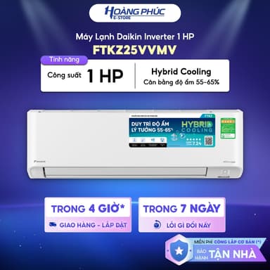 So sánh giá [MỚI 2025] Máy Lạnh | Điều Hoà DAIKIN Inverter 1.0 HP FTKZ25VVMV [TOÀN QUỐC](CHỈ GIAO - KHÔNG LẮP) rẻ nhất?