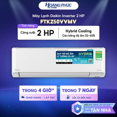So sánh giá [Freeship HCM / CẦN THƠ] [MỚI 2025] Máy Lạnh DAIKIN Inverter 2 HP FTKZ50VVMV - Làm Lạnh Nhanh Powerful rẻ nhất?
