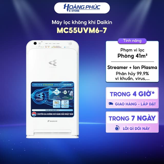 Máy Lọc Không Khí DAIKIN MC55UVM6-7 (37W) - Diện Tích Sử Dụng 41m2 {Ship HCM 0Đ} - Ảnh 2