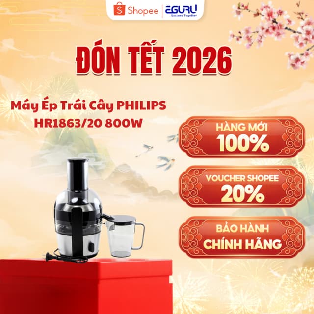 Máy Ép Trái Cây PHILIPS HR1863/20 800W - Hàng Chính Hãng - Bảo Hành 12 Tháng - Ảnh 4