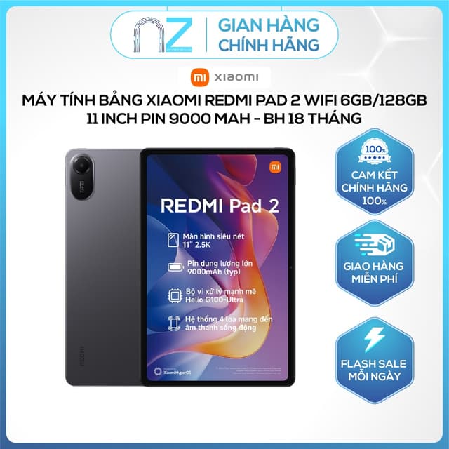 [ Chính Hãng ] Máy Tính Bảng Xiaomi Redmi Pad 2 Wifi 6GB/128GB 11 inch - Pin 9000 mAh - BH 18 tháng - Ảnh 10