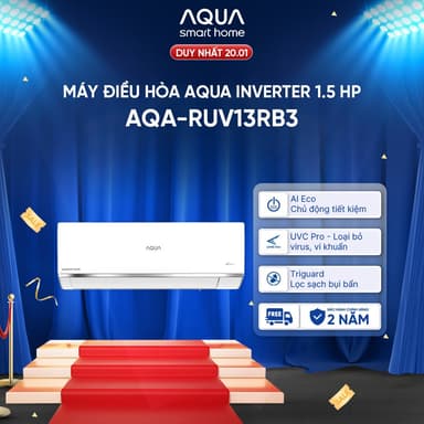 So sánh giá Máy lạnh / Điều hòa AQUA Inverter 1.5 HP AQA-RUV13RB3 - Freeship toàn quốc rẻ nhất?