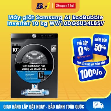 So sánh giá WW10DG6U34LBSV - Máy giặt Samsung AI EcoBubble Inverter 10 kg WW10DG6U34LBSV - Hàng chính hãng rẻ nhất?