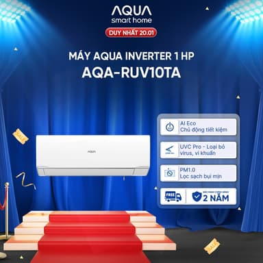 So sánh giá Máy lạnh / Điều hòa Aqua Inverter 1 HP AQA-RUV10TA - Freeship toàn quốc rẻ nhất?