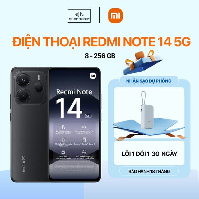 Điện Thoại Xiaomi Redmi Note 14 5G 8GB 256GB Chính Hãng - Ảnh 6