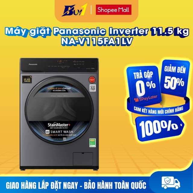 NA-V115FA1LV - Máy giặt Panasonic Inverter 11.5 kg NA-V115FA1LV - Hàng chính hãng - Ảnh 2