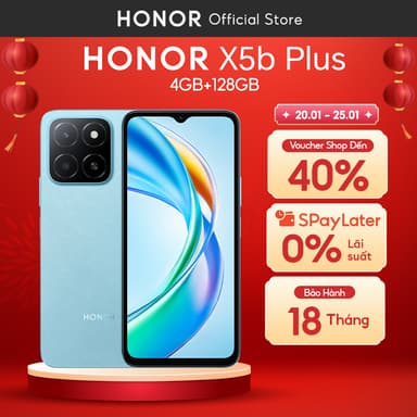 So sánh giá Điện thoại Honor X5b Plus (4+4)GB+128GB | Pin 5200mAh 90Hz | Màn hình 6.56" | Bảo Hành 18 Tháng rẻ nhất?