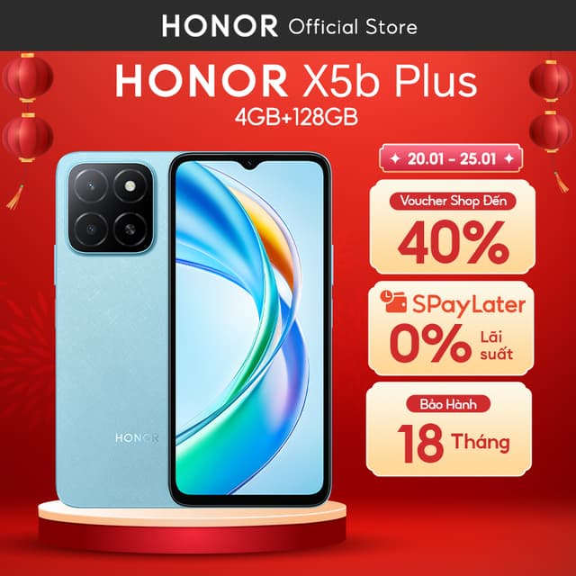 Điện thoại Honor X5b Plus (4+4)GB+128GB | Pin 5200mAh 90Hz | Màn hình 6.56" | Bảo Hành 18 Tháng - Ảnh 5