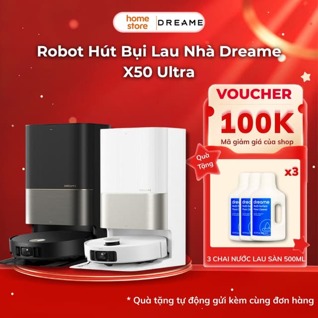 Robot Hút Bụi Lau Nhà Dreame X50 Ultra | Cơ Chế Leo Bậc Linh Hoạt 60mm | Tự Động Đổ Rác - Chính hãng - Ảnh 4