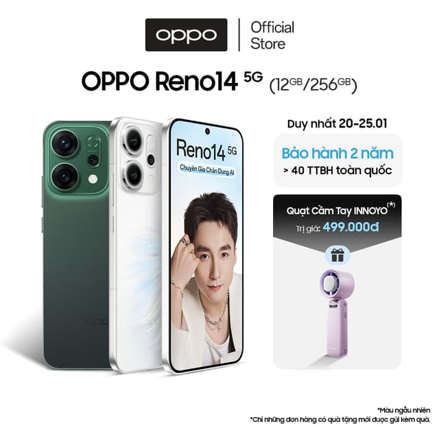 Điện thoại OPPO Reno14 5G 12GB/256GB có NFC, e-sim, nhân bản ứng dụng, AI Camera, 80W - Ảnh 10