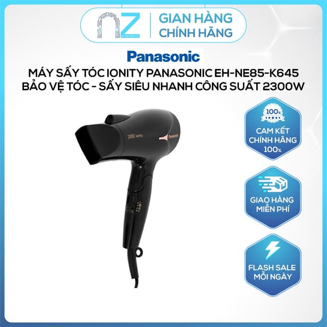 Máy sấy tóc ionity Panasonic EH-NE85-K645 Bảo vệ tóc sấy siêu nhanh - Công suất 2300W - Ảnh 3